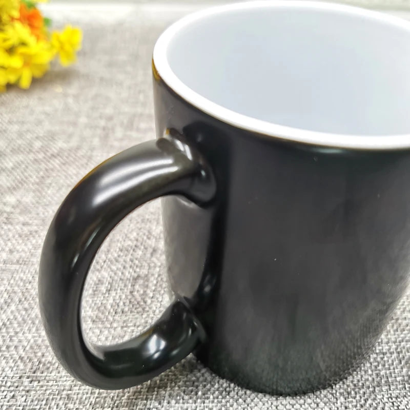 Funny middle finger Discoloration mug,Ceramic Discoloration Coffee Tea Milk Mugs Color Changing Cup Novelty Gifts BSKT-108