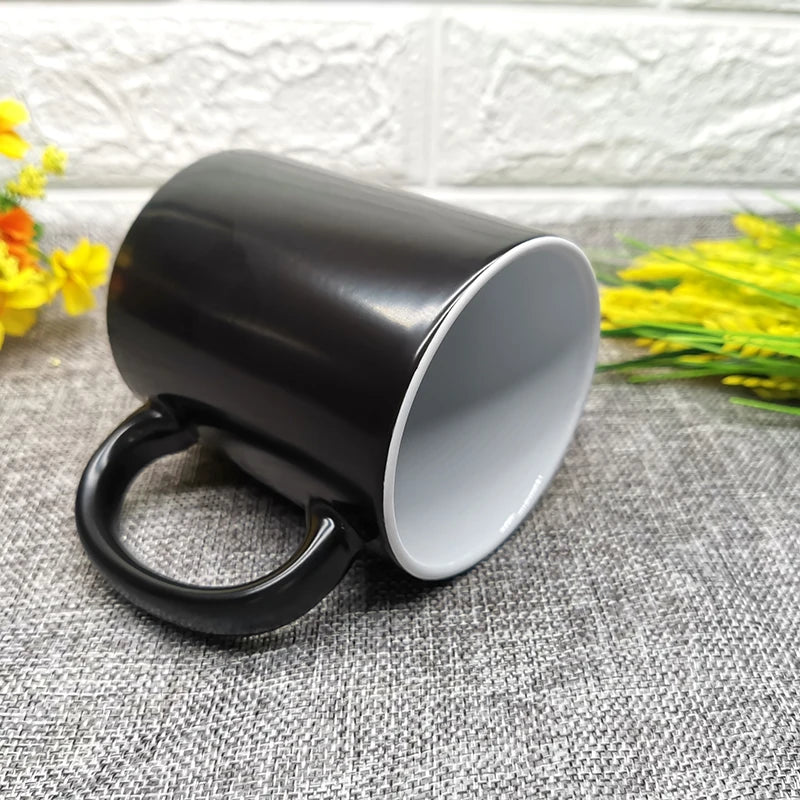 Funny middle finger Discoloration mug,Ceramic Discoloration Coffee Tea Milk Mugs Color Changing Cup Novelty Gifts BSKT-108