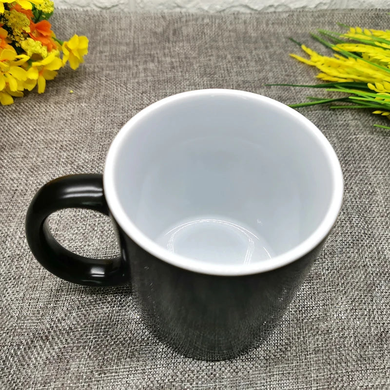 Funny middle finger Discoloration mug,Ceramic Discoloration Coffee Tea Milk Mugs Color Changing Cup Novelty Gifts BSKT-108