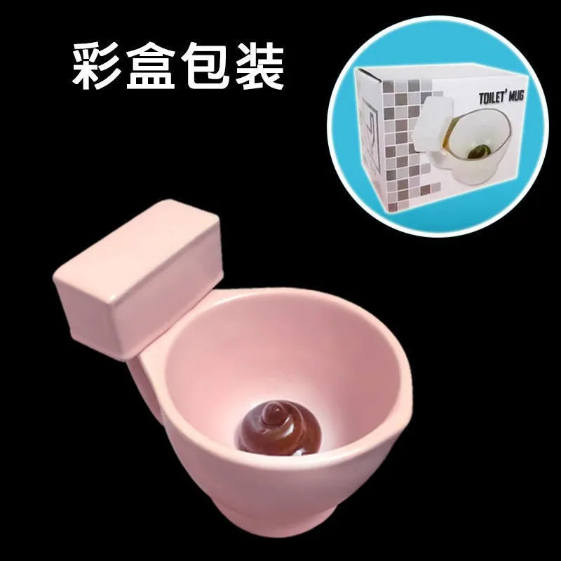 Creative and Quirky Ceramic Mugs Novelty Toilet Ceramic Mug with Handle 300ml Coffee Tea Milk Ice Cream Cup Funny for Gift Toile