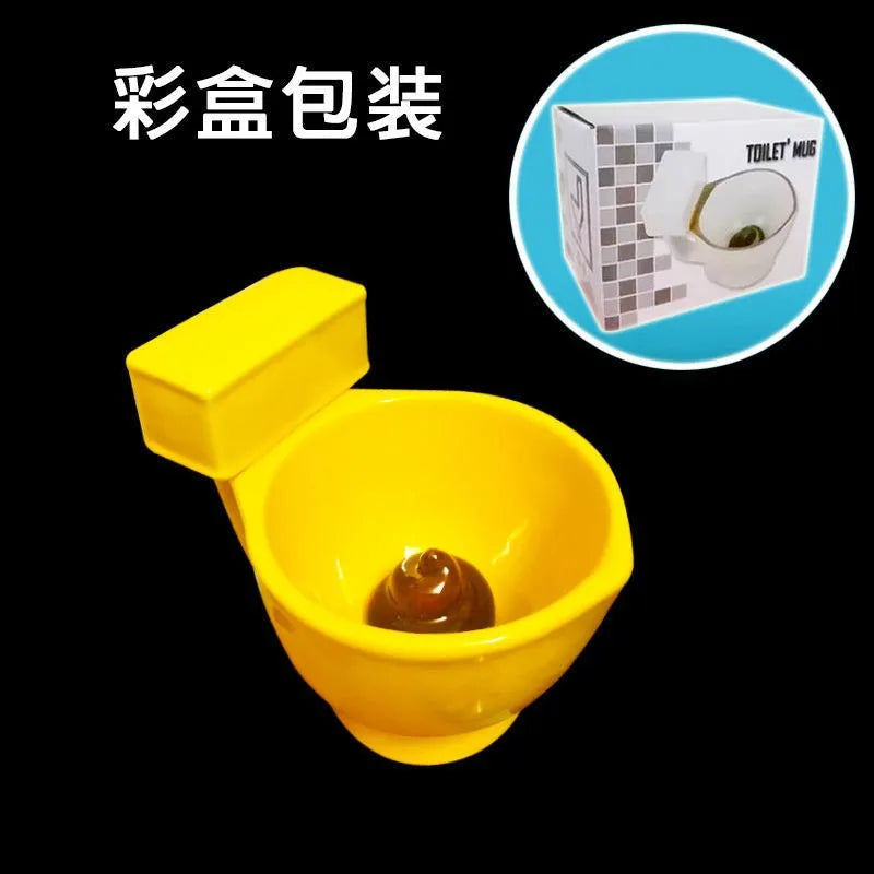 Creative and Quirky Ceramic Mugs Novelty Toilet Ceramic Mug with Handle 300ml Coffee Tea Milk Ice Cream Cup Funny for Gift Toile
