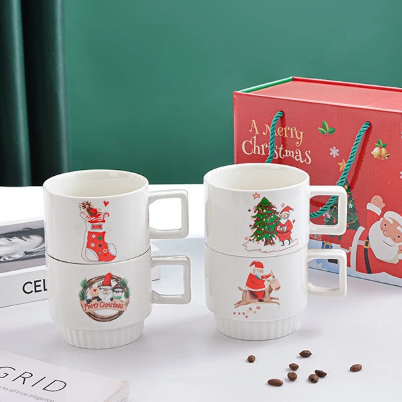 Christmas Ceramic Mug with Spoon & Rabbit Doll – Original Santa Claus Coffee Cup, Creative Holiday Gift

Add festive charm to your mornings with this Christmas Ceramic Mug, featuring an adorable Santa Claus design and a cut